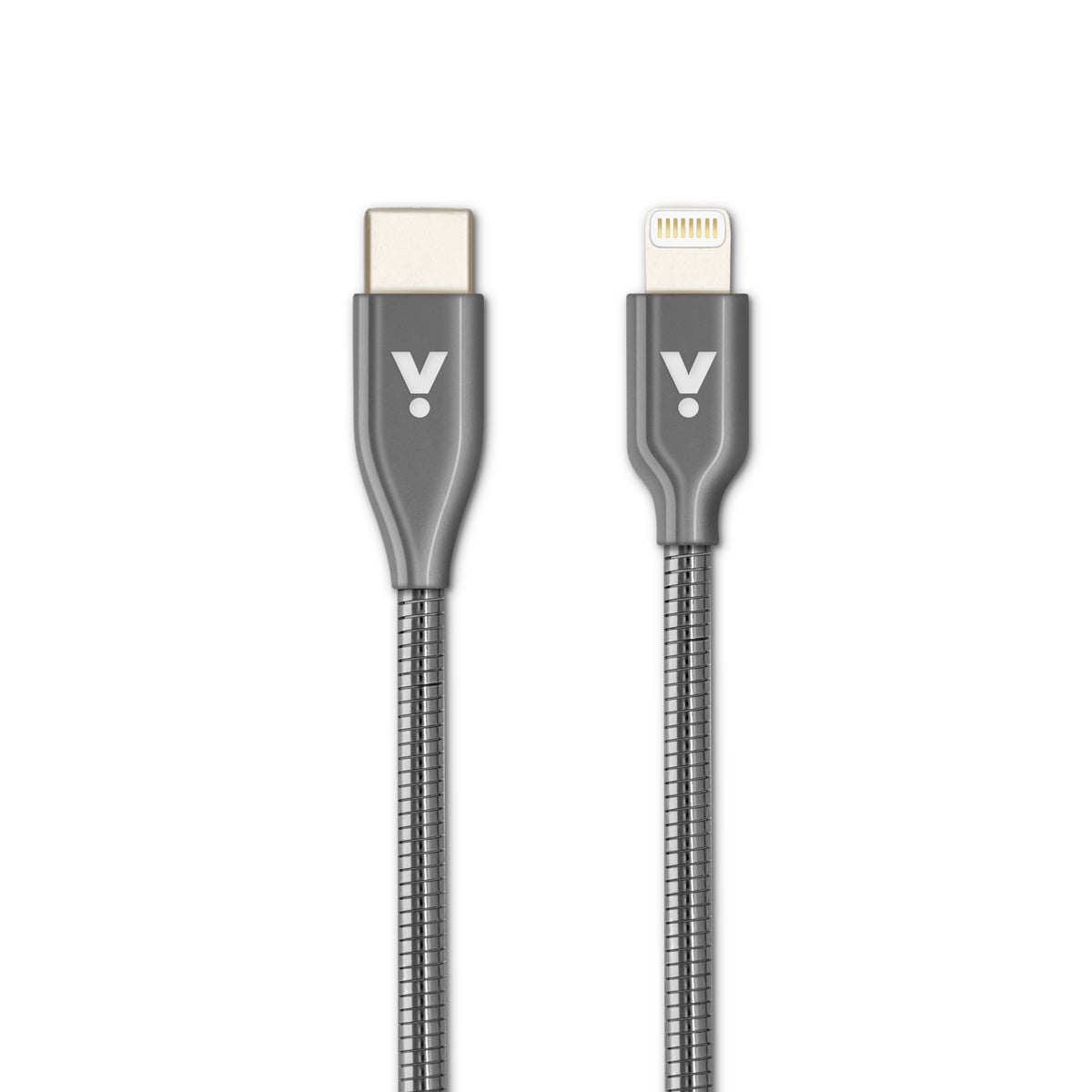 Lightning USB-C iSTYLE kovový kábel 1,2m vesmírne šedý
