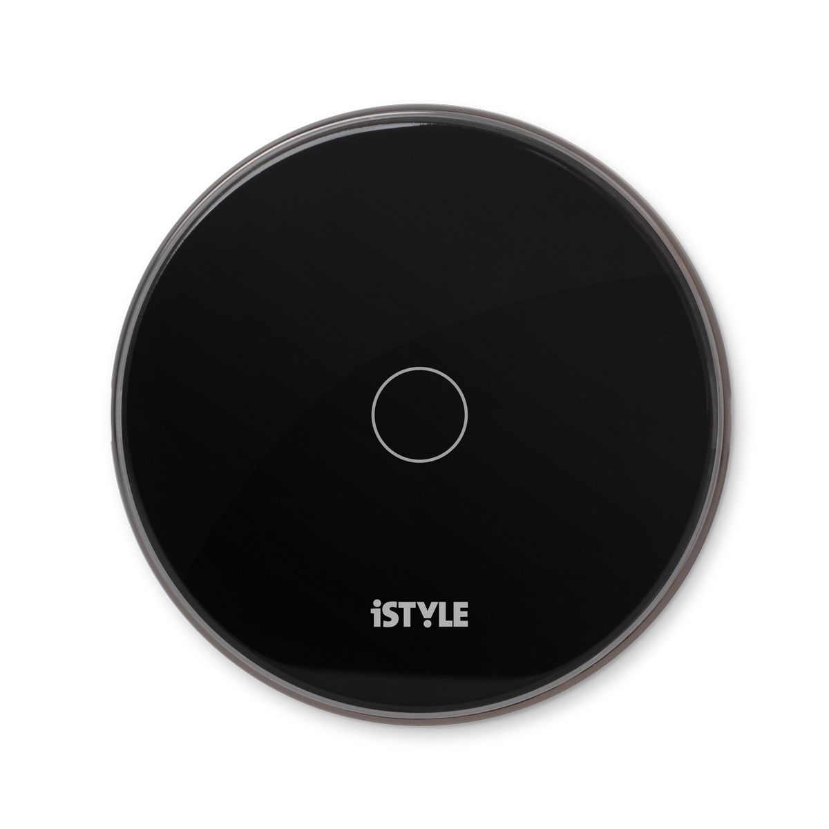Bezdrôtová nabíjačka iSTYLE s adaptérom sklenená čierna