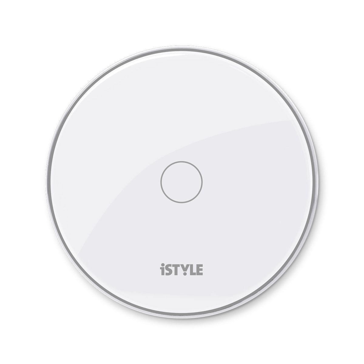 Bezdrôtová nabíjačka iSTYLE s adaptérom sklenená biela