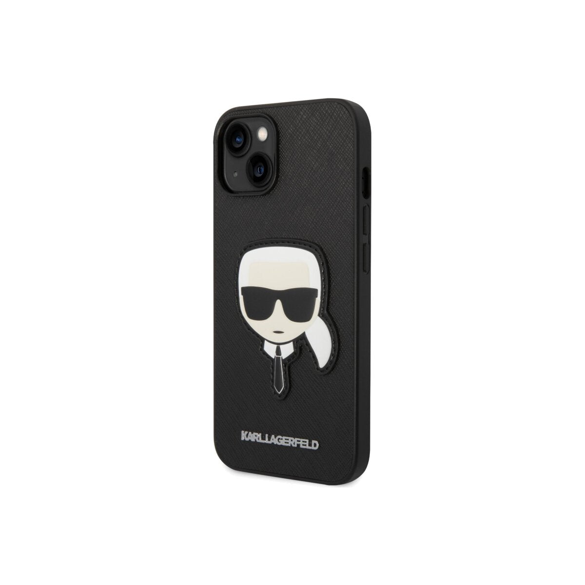 Karl Lagerfeld PU Saffiano Case with Karl Head for iPhone 14 Plus Black