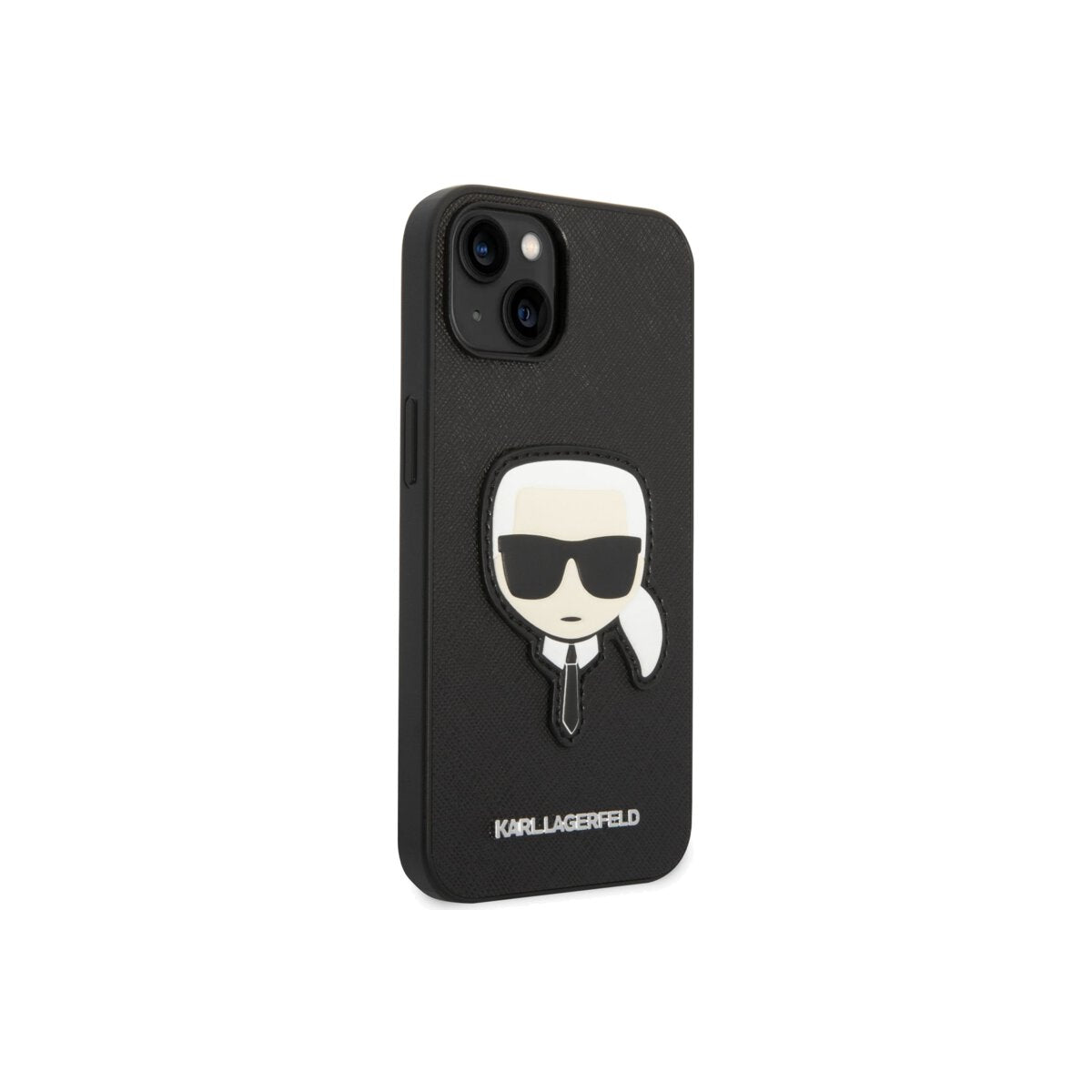 Karl Lagerfeld PU Saffiano Case with Karl Head for iPhone 14 Plus Black