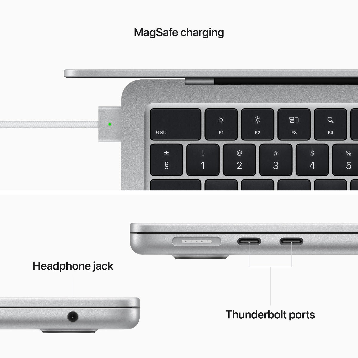 MacBook Air 13", Apple M2 8jádrové CPU, 8jádrové GPU, 8GB, 256GB SSD, CZ - stříbrný