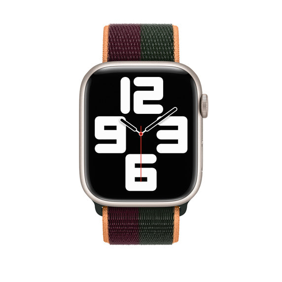 41mm Dark Cherry/Forest Green Sport Loop - Regular