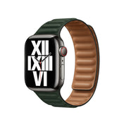 41mm Sequoia Green Leather Link - S/M