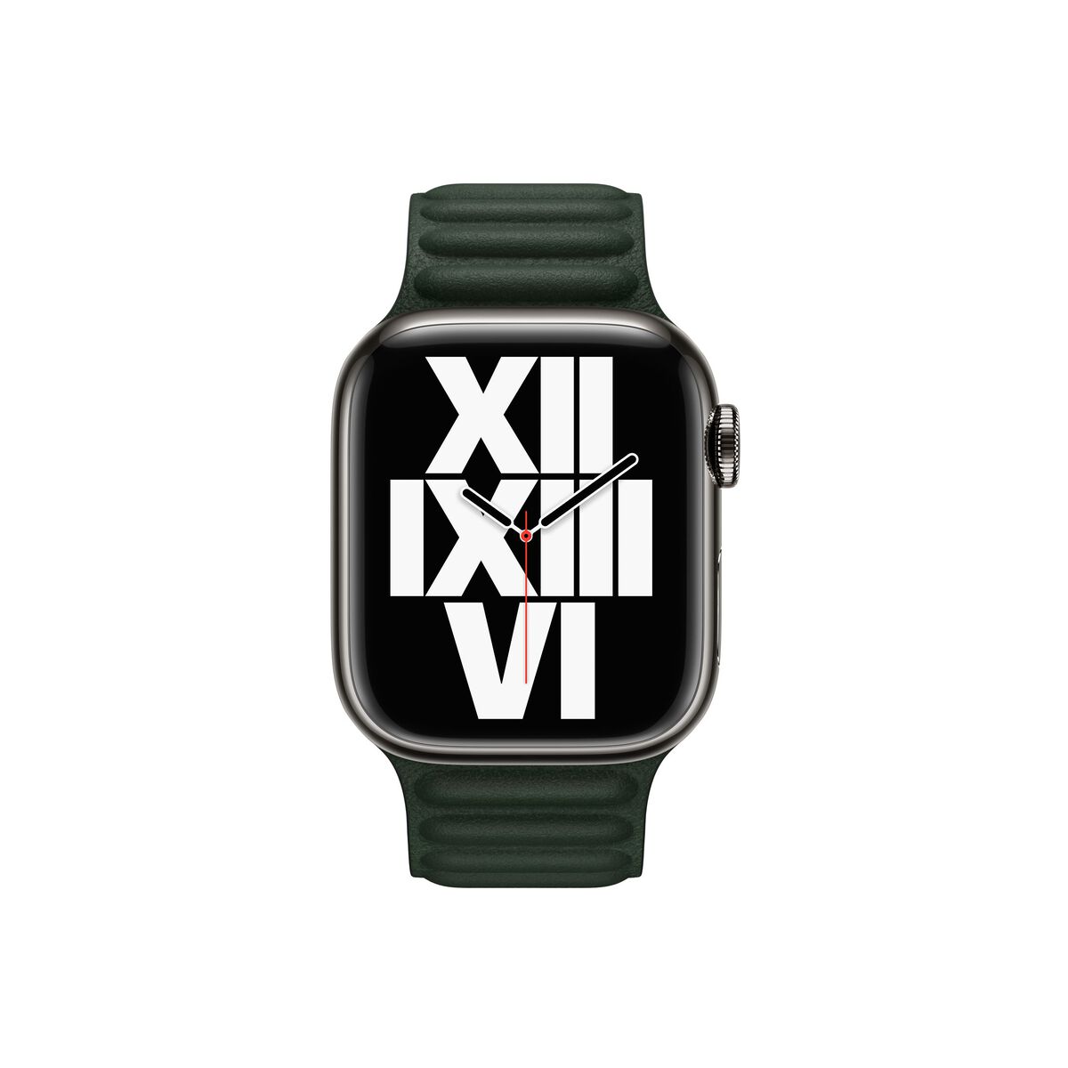 41mm Sequoia Green Leather Link - S/M