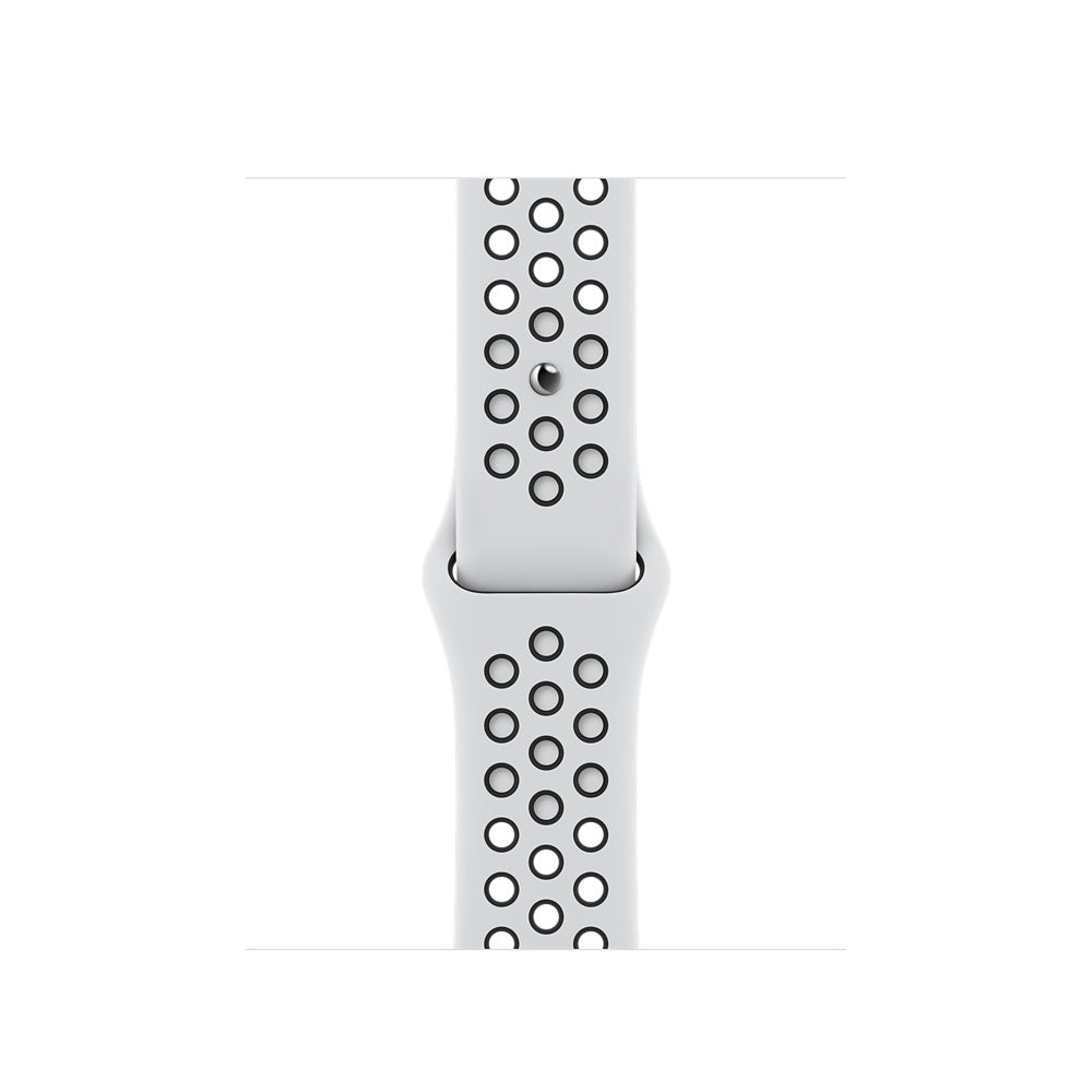 41mm Pure Platinum/Black Nike Sport Band - Regular