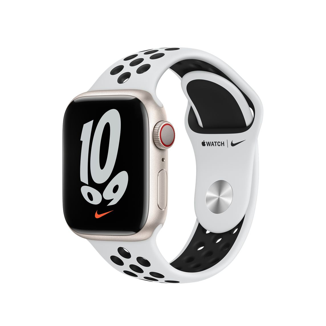 41mm Pure Platinum/Black Nike Sport Band - Regular