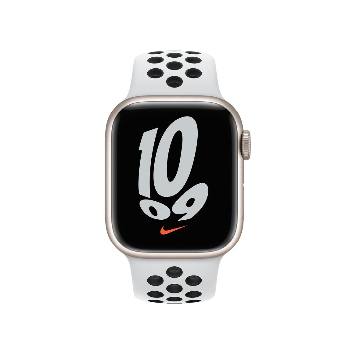 41mm Pure Platinum/Black Nike Sport Band - Regular