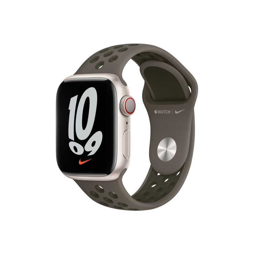 41mm Midnight Olive Gray/Cargo Khaki Nike Sport Band - Regular