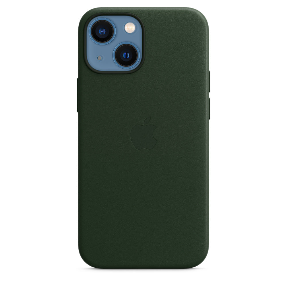 iPhone 13 mini Leather Case with MagSafe - Sequoia Green