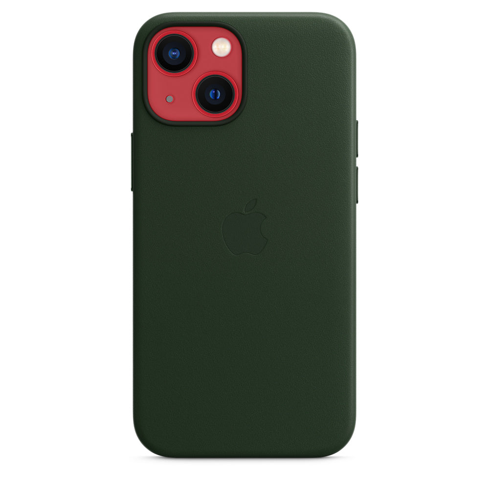 iPhone 13 mini Leather Case with MagSafe - Sequoia Green