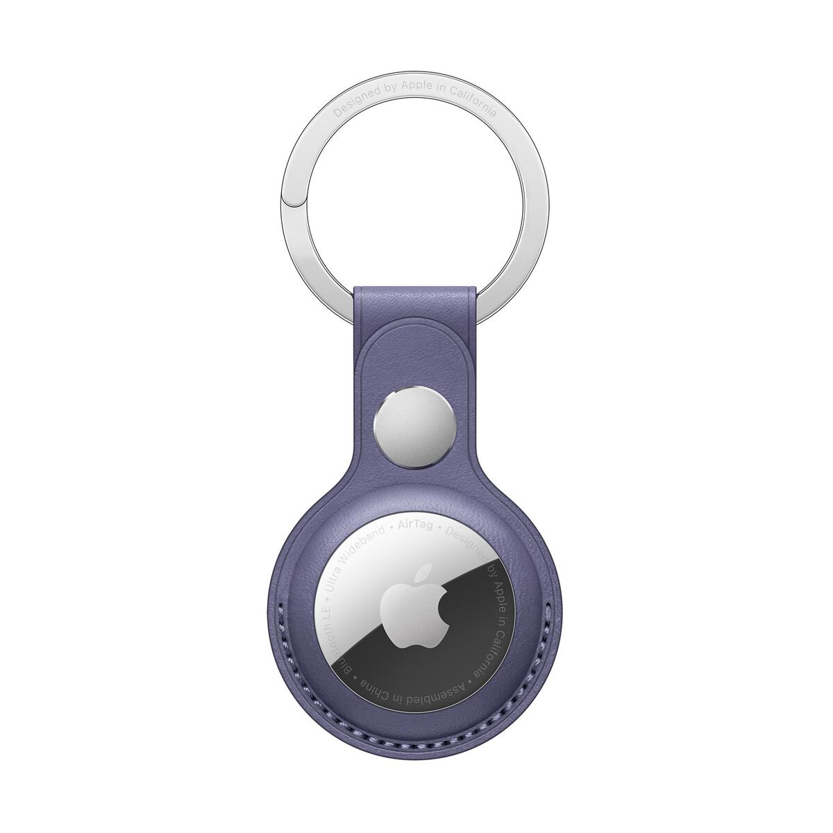 AirTag Leather Key Ring - Wisteria