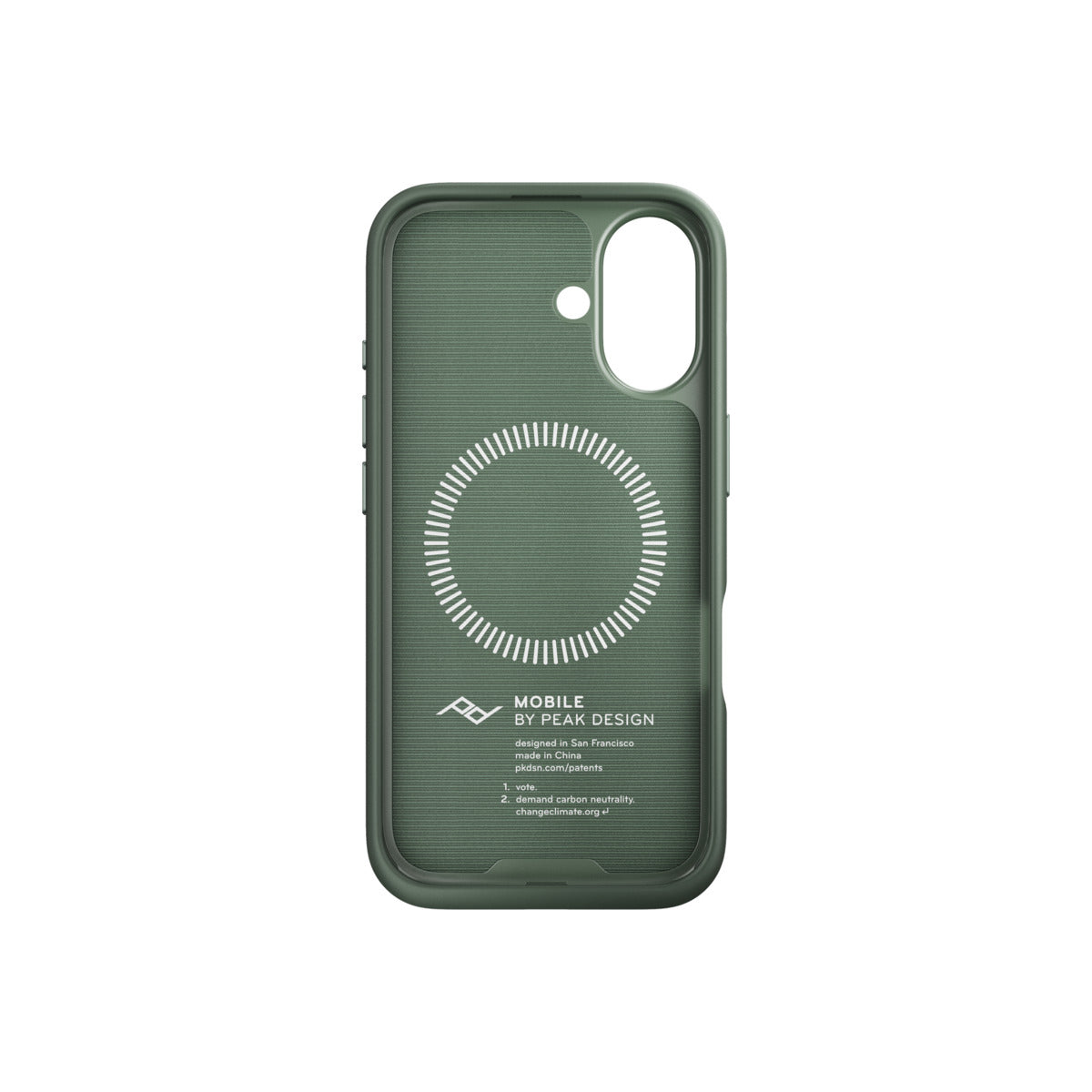 Kryt pre iPhone 16 Peak Design Mobile Everyday Fabric Case - šalviovo zelený
