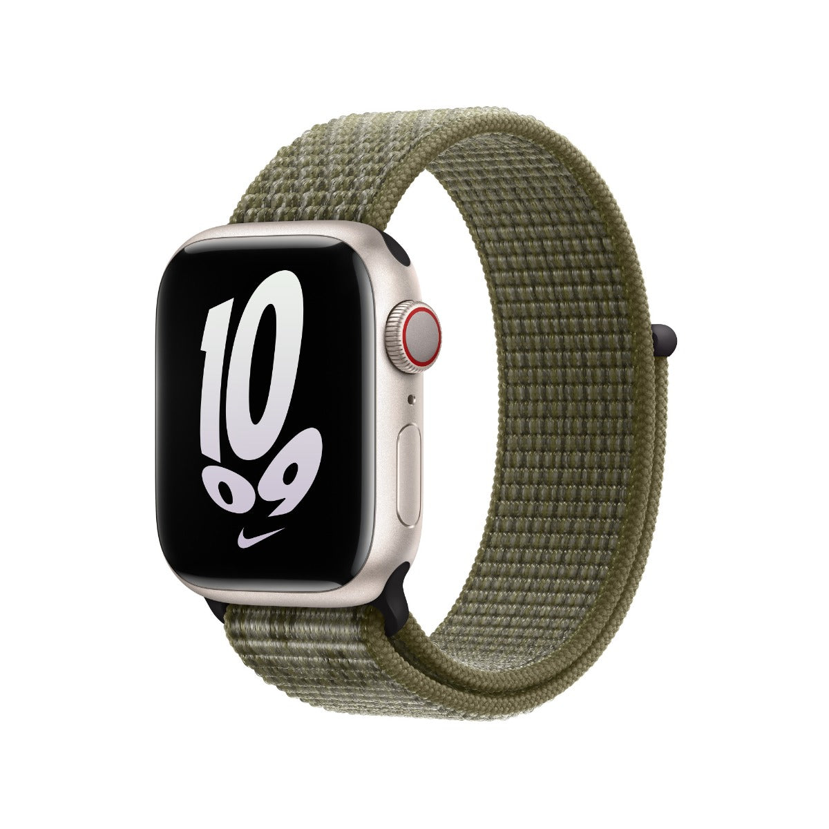 Apple 45mm Sequoia/Pure Platinum Nike Sport Loop