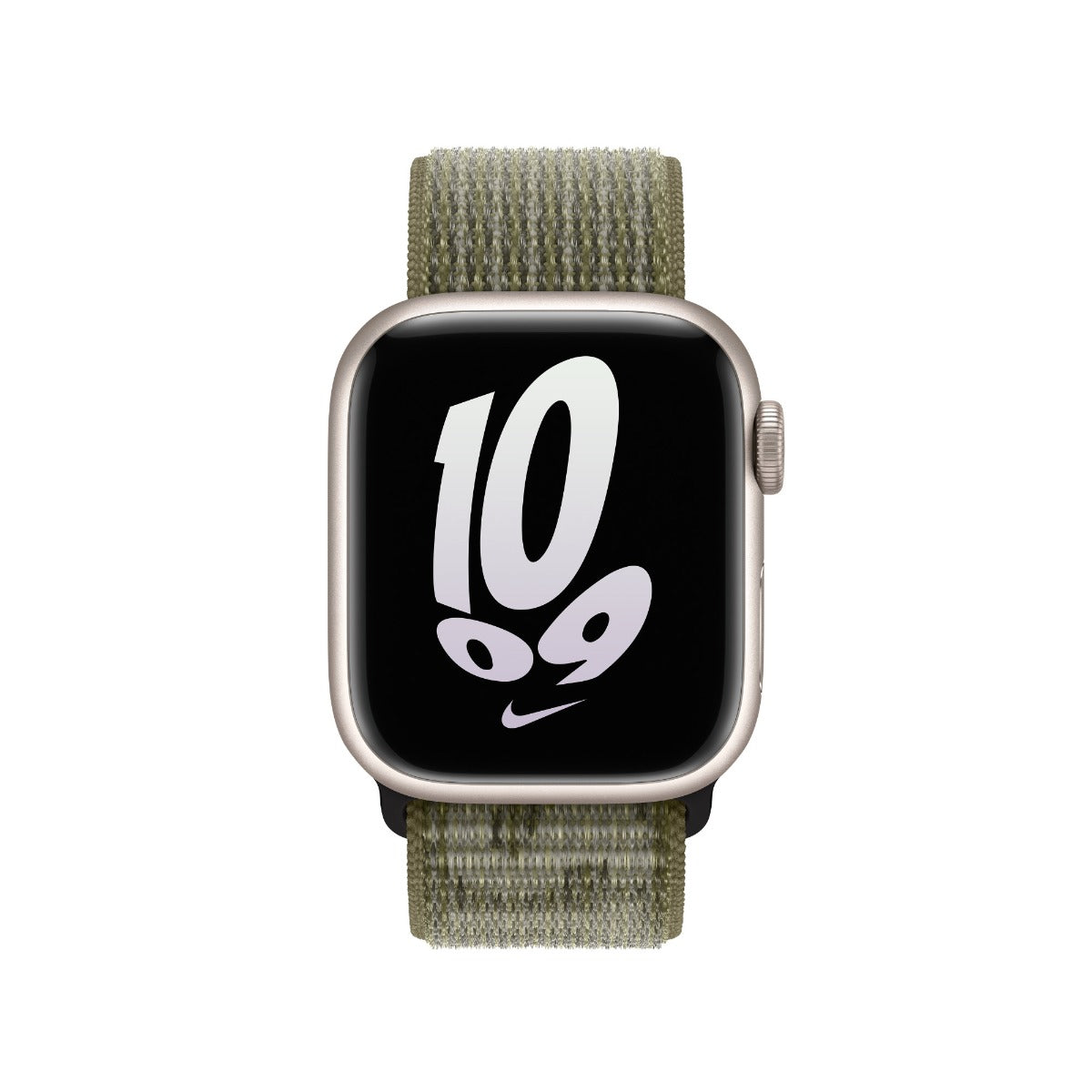 Apple 45mm Sequoia/Pure Platinum Nike Sport Loop