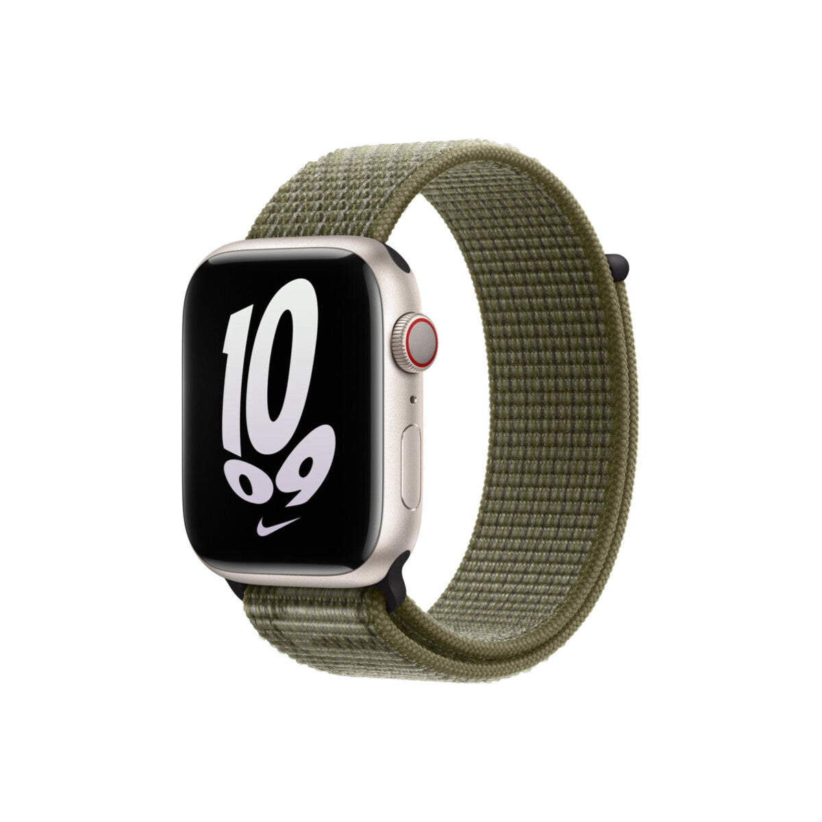Apple 45mm Sequoia/Pure Platinum Nike Sport Loop