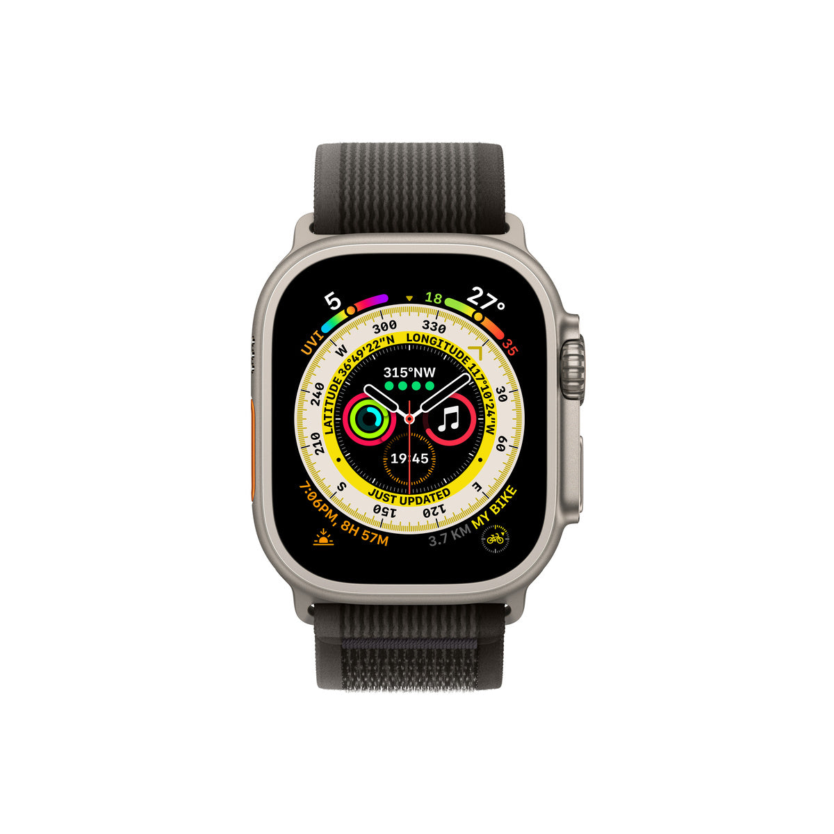 Apple 49mm Black/Gray Trail Loop - M/L