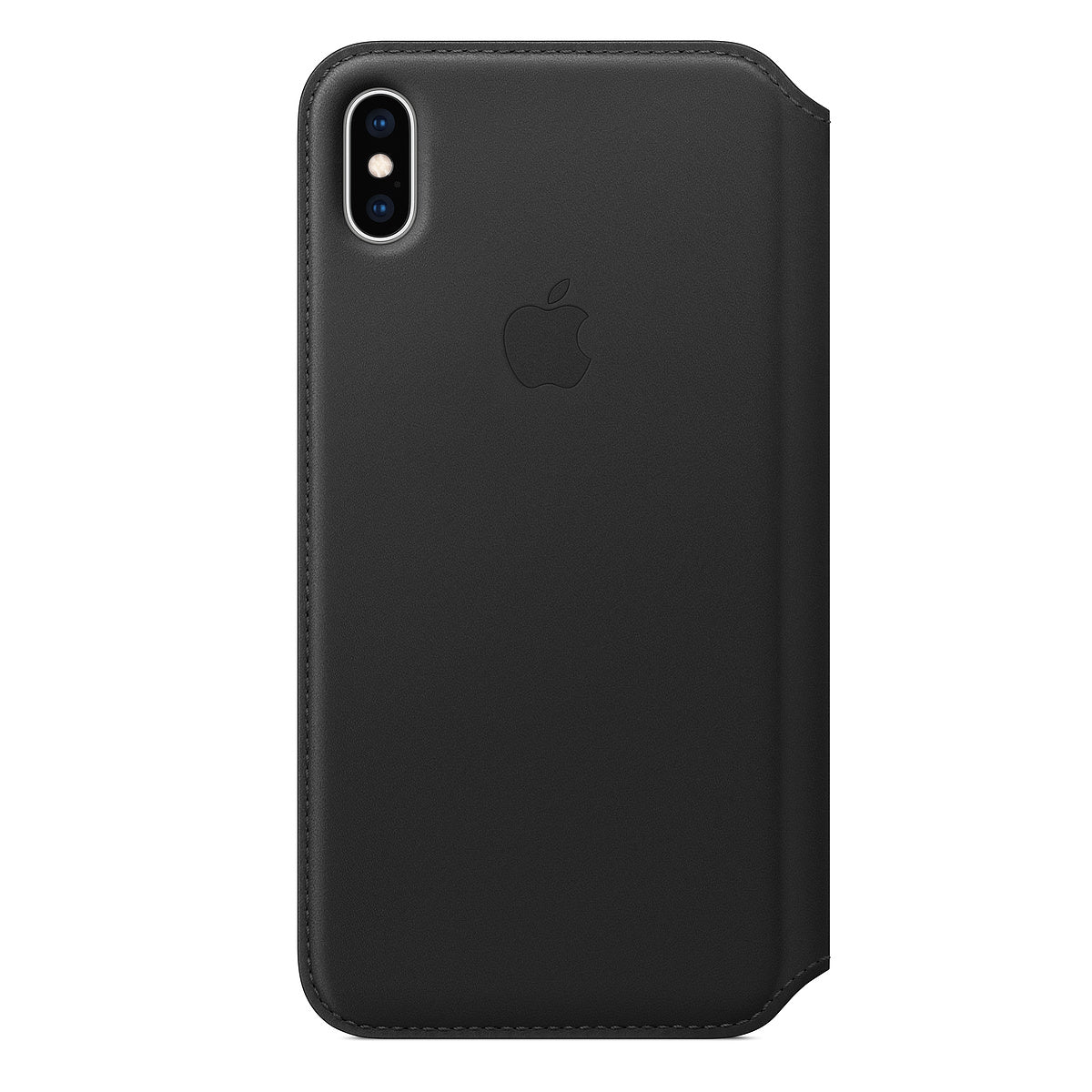Kožené puzdro Apple Folio na iPhone XS Max - čierne