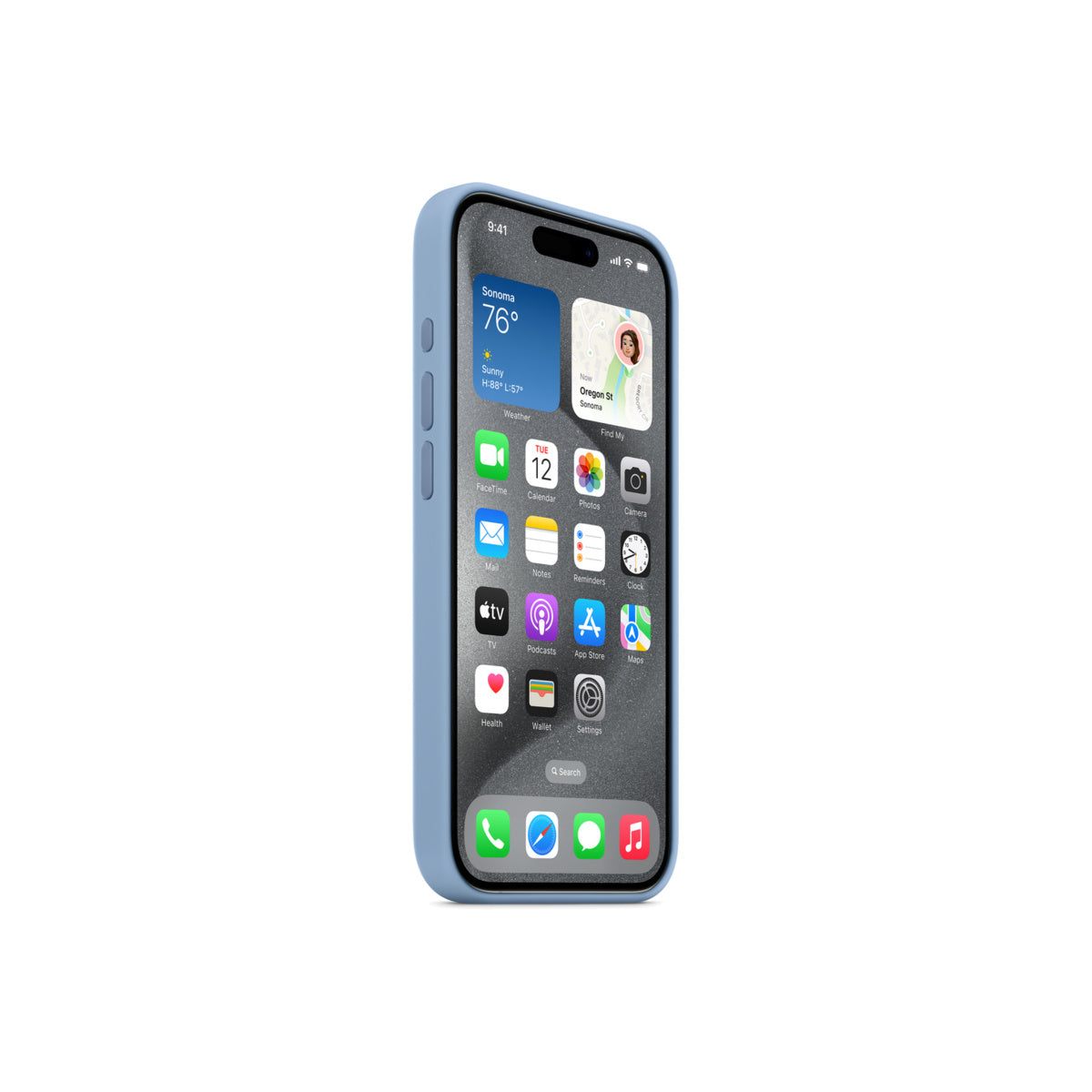 iPhone 15 Pro Silicone Case with MagSafe - Winter Blue