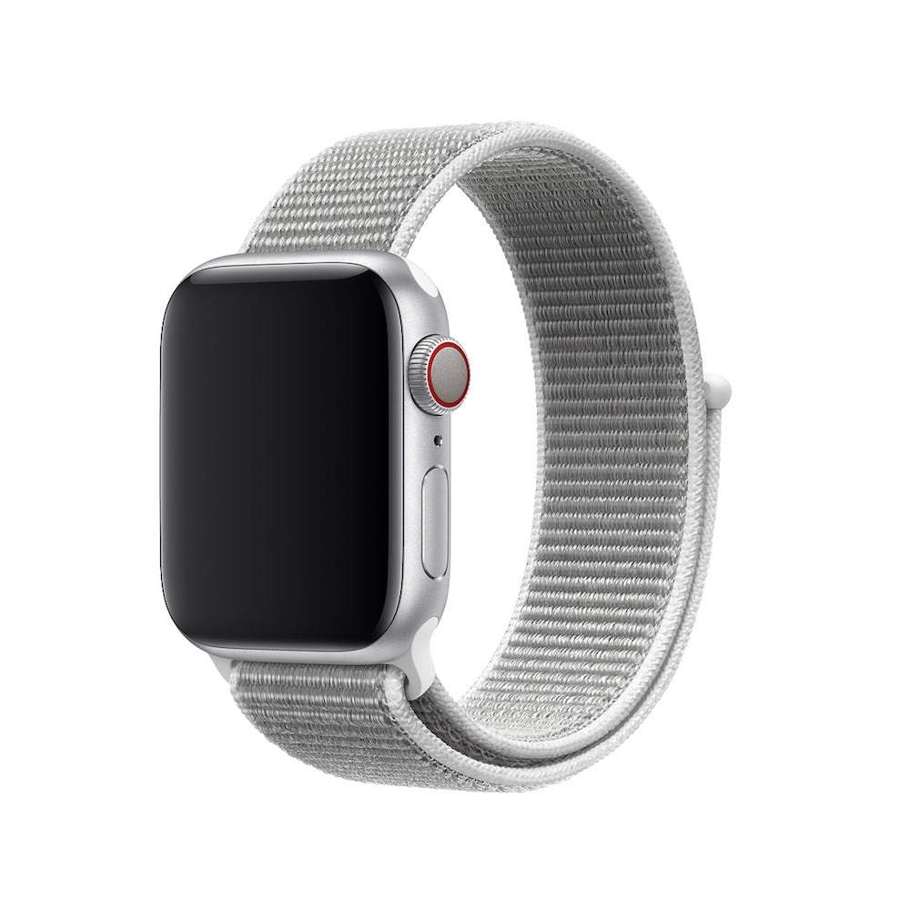 Apple Watch remienok 44mm prevliekací mušľovo biely