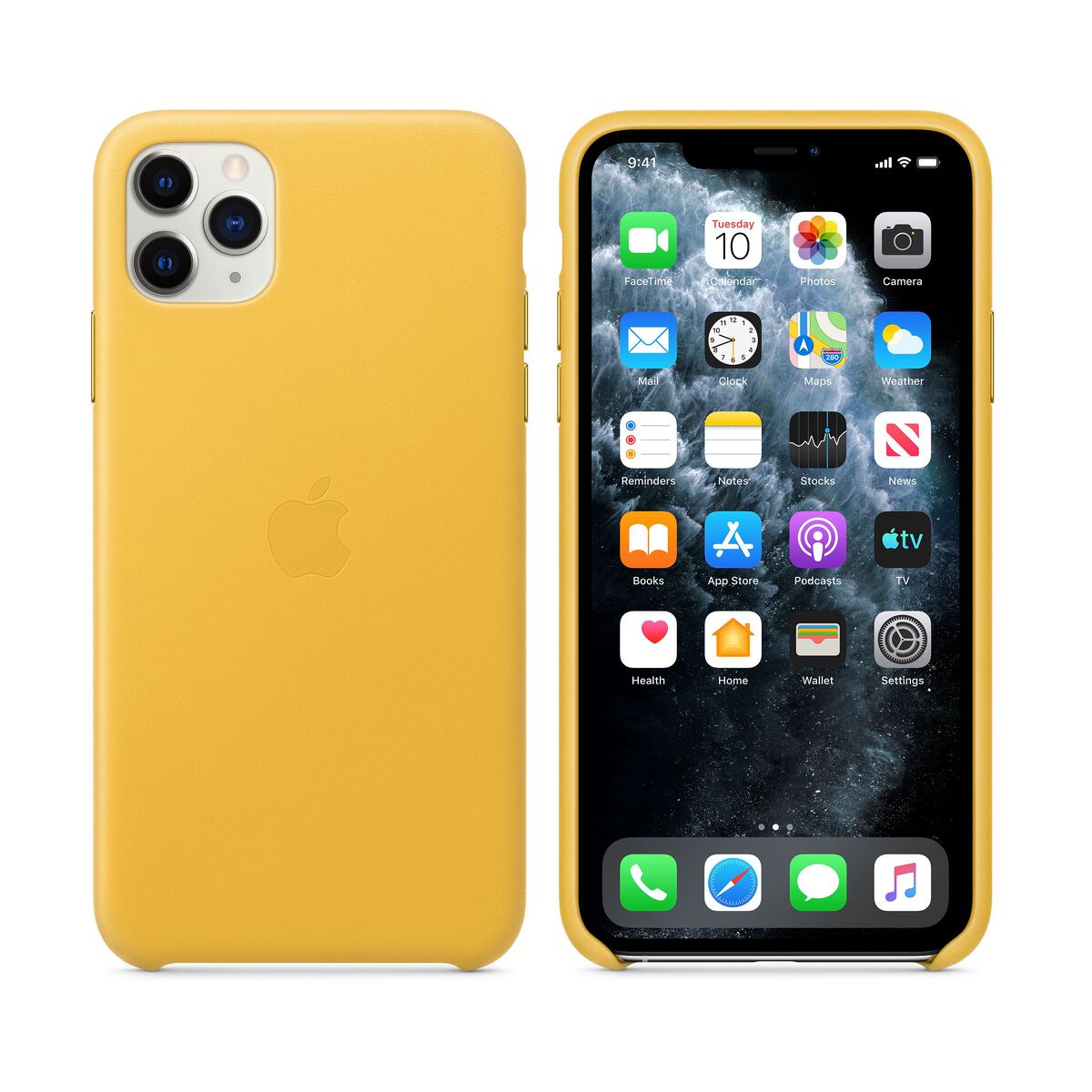 Apple kožený kryt na iPhone 11 Pro Max - Meyer Lemon