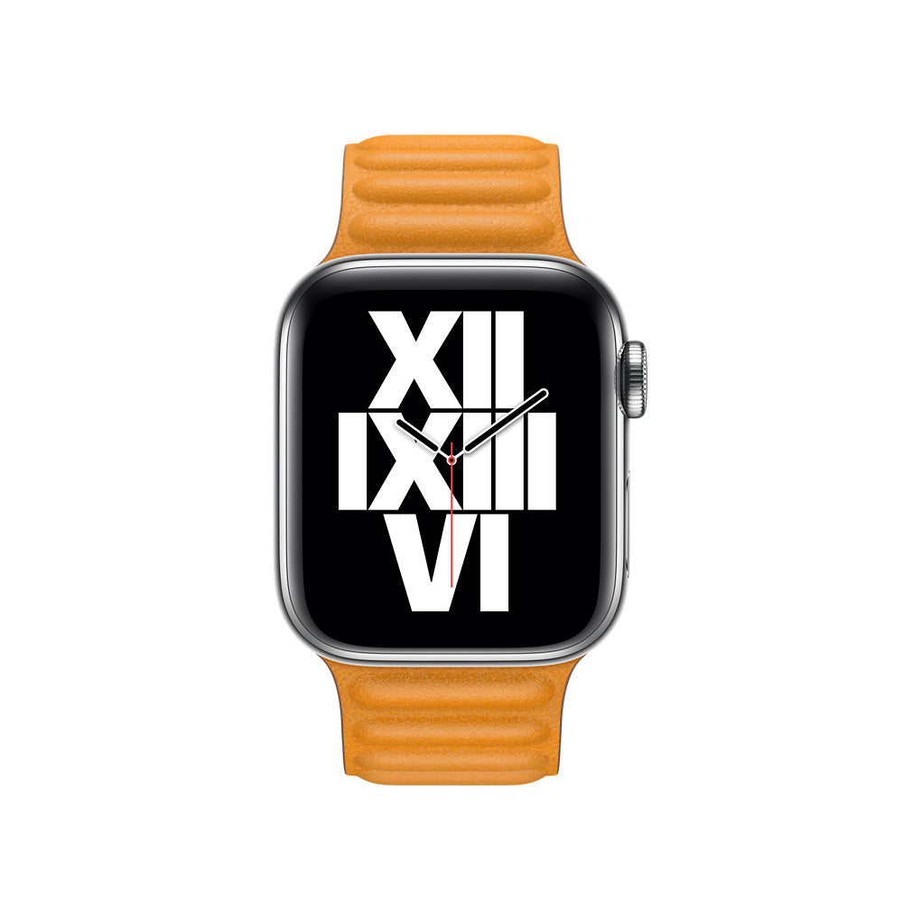 41mm Golden Brown Leather Link - M/L