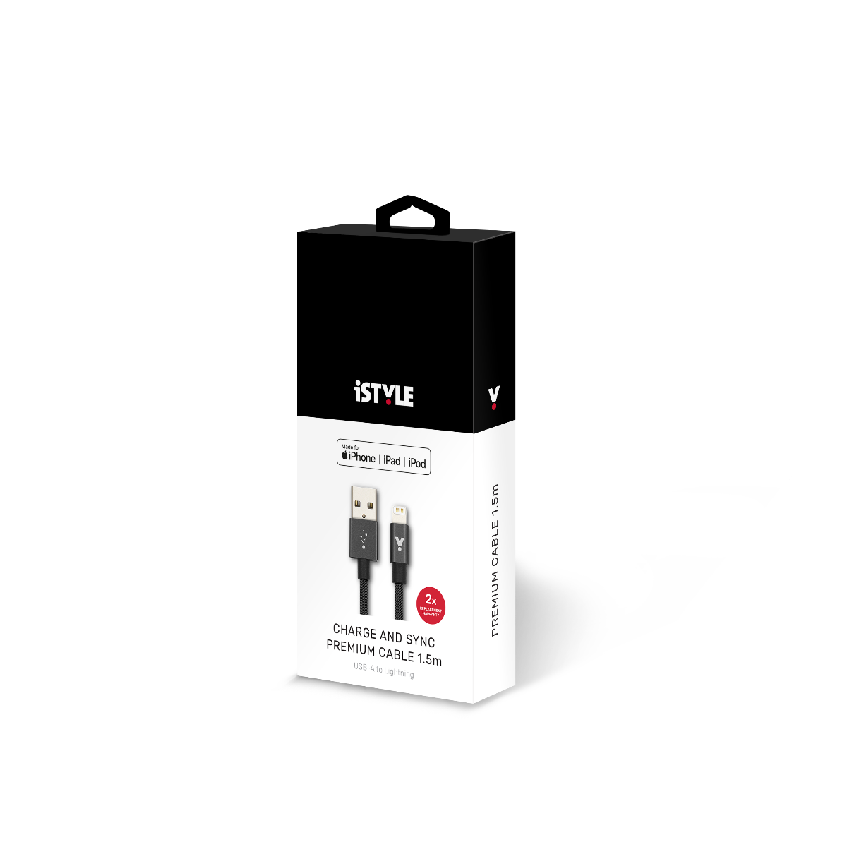 iStyle PREMIUM CABLE 1.5m - Tmavo šedá