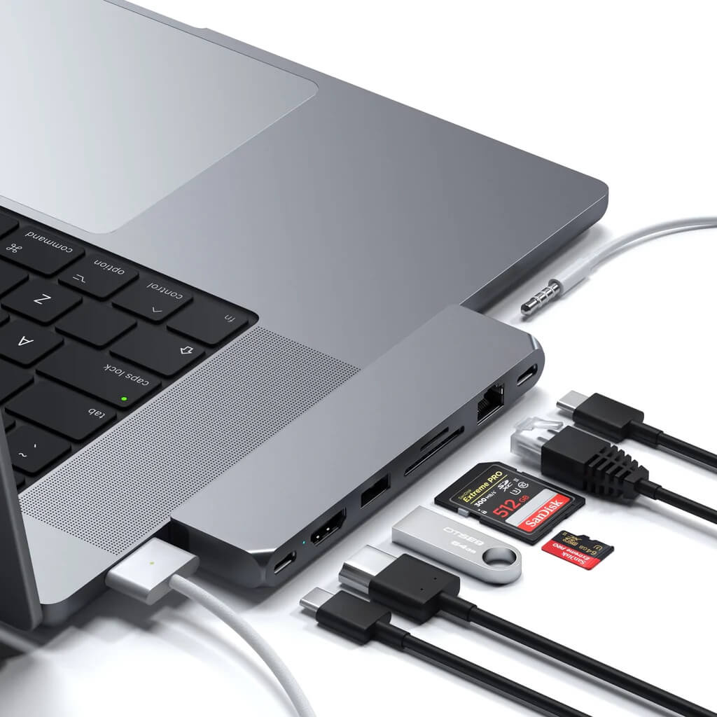 Satechi Pro Hub Max (1xUSB4,1x HDMI 4K 60Hz,1xUSB-A3.0,1x micro/SD,1xEthernet,1xUSB-C,1xAudio) - Space Grey