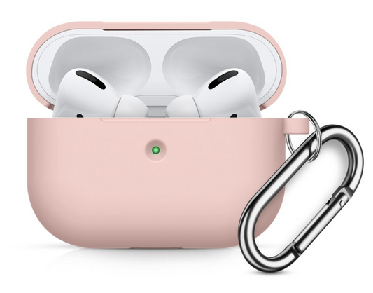 Innocent California silikónový obal s karabínou pre AirPods Pro- Ružový