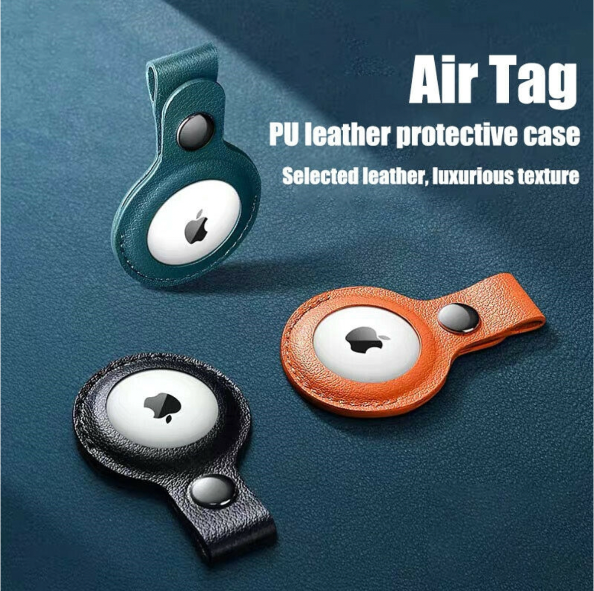 Innocent Leather ring for AirTag - Čierny