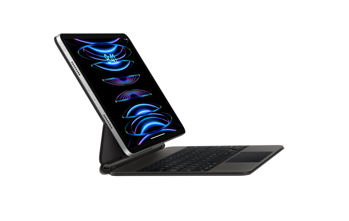 Apple Magic Keyboard pre iPad Pro 11-palcový (4. generácie) a iPad Air (5. generácie) - Ukrajinská - Čierna (Otvorená)