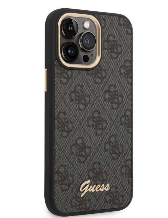 Guess PC/TPU 4G Metal Camera Outline Case pro iPhone 14 Pro Max - Black