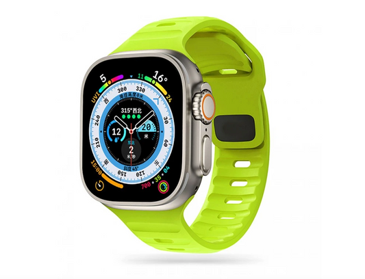 Innocent Active Rugged Silicone remienok pre Apple Watch 44/45/46/49mm - Neónová zelená