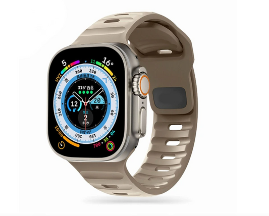 Innocent Active Rugged Silicone remienok pre Apple Watch 44/45/46/49mm - Piesková žltá