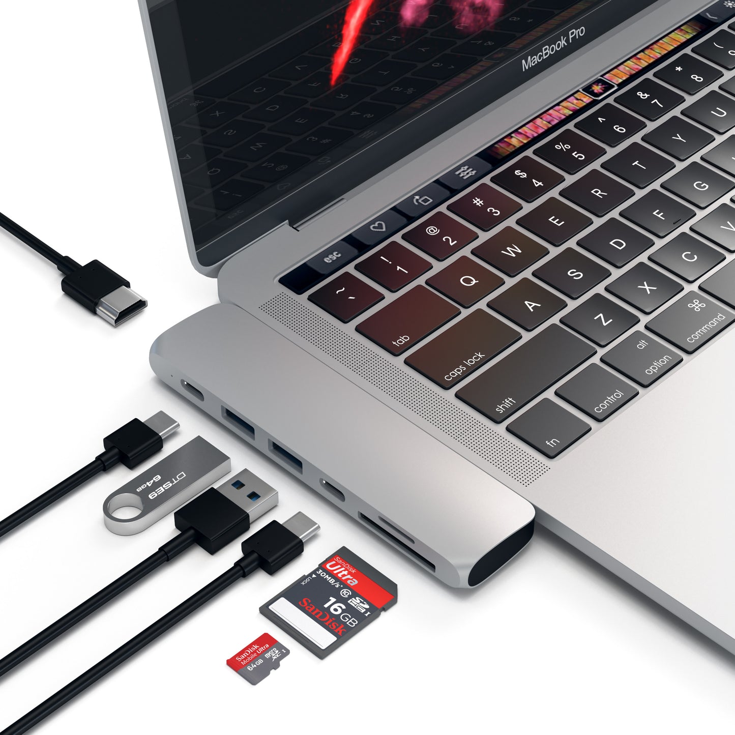 Satechi USB-C Hub s Thunderbolt 3 - strieborný