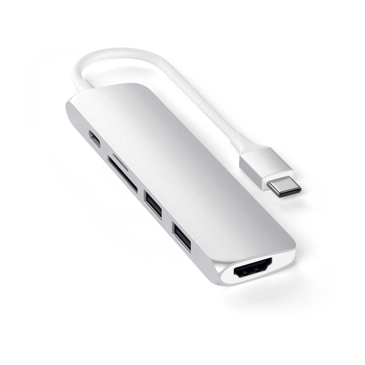 Satechi TYPE-C Slim Multimedia Adapter V2 - Silver