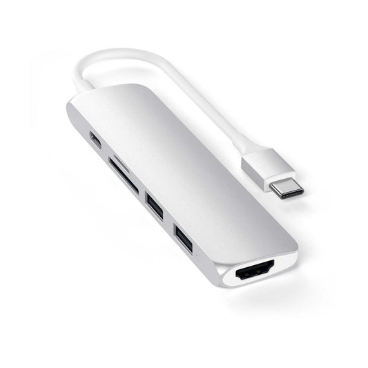 Satechi TYPE-C Slim Multimedia Adapter V2 - Silver