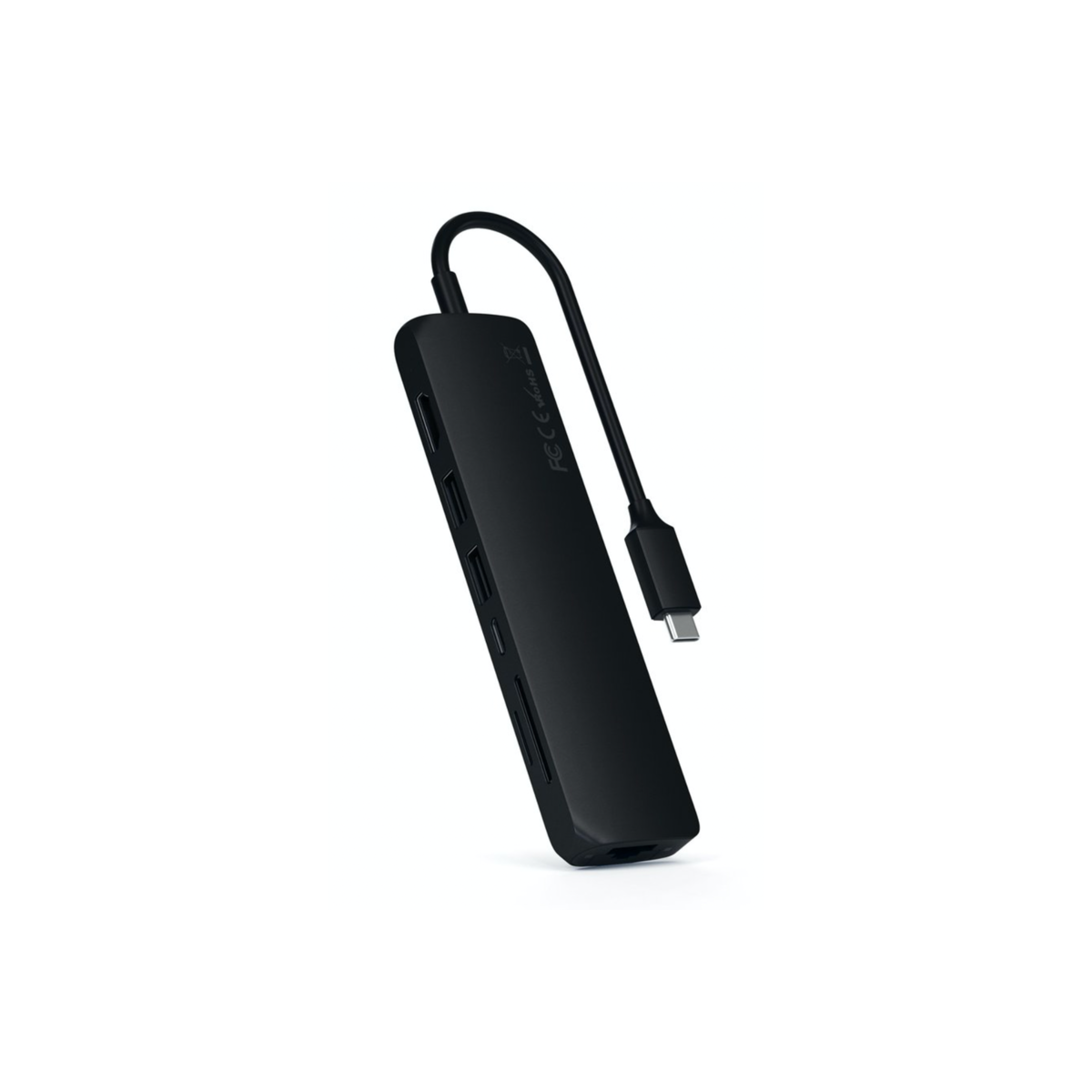 Satechi Slim Aluminum Type-C Multi-Port Adapter- čierny