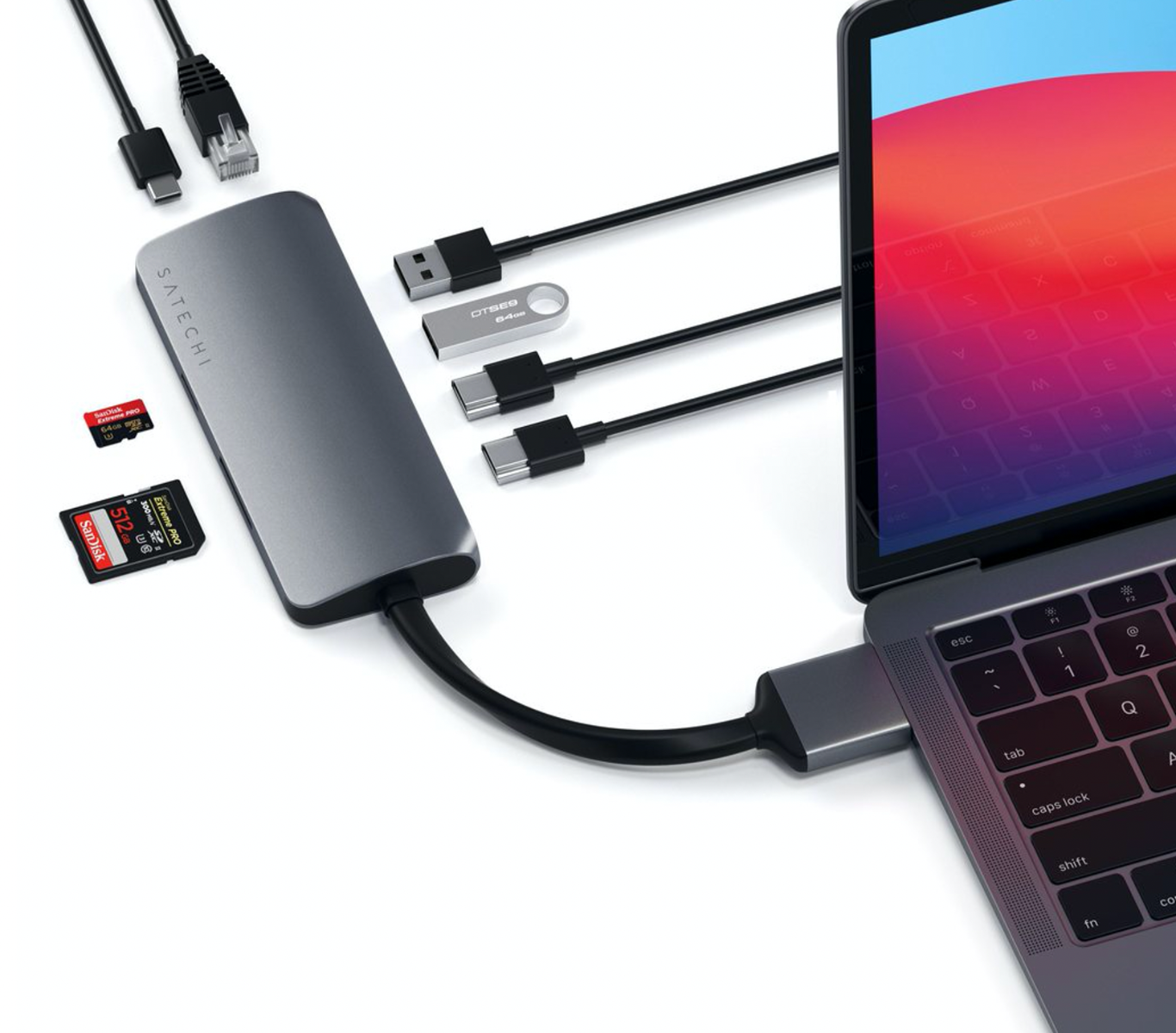 Satechi TYPE-C Dual Multimedia Adapter - Space Gray