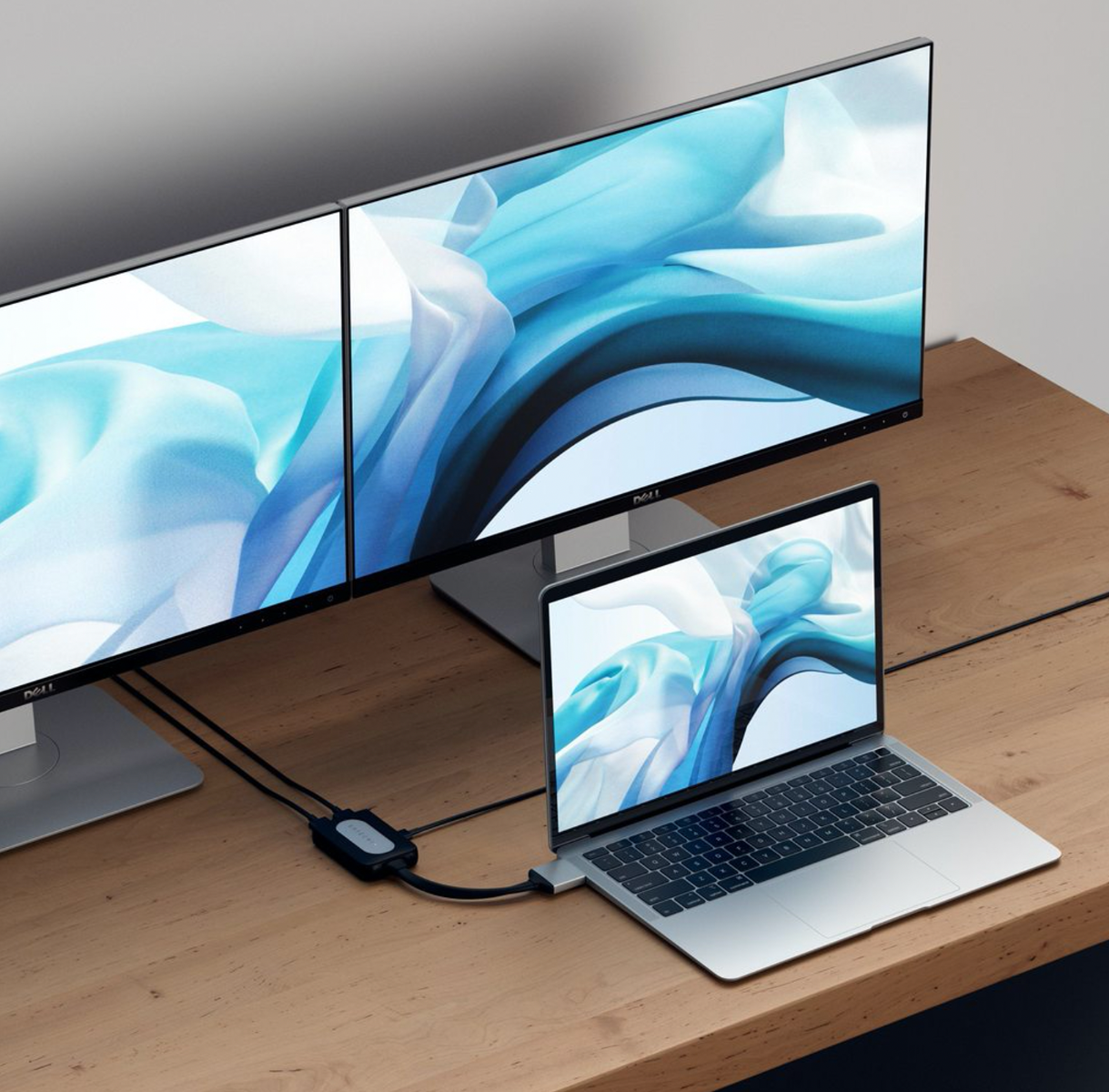 SATECHI Type-C Dual HDMI Adapter - Strieborný