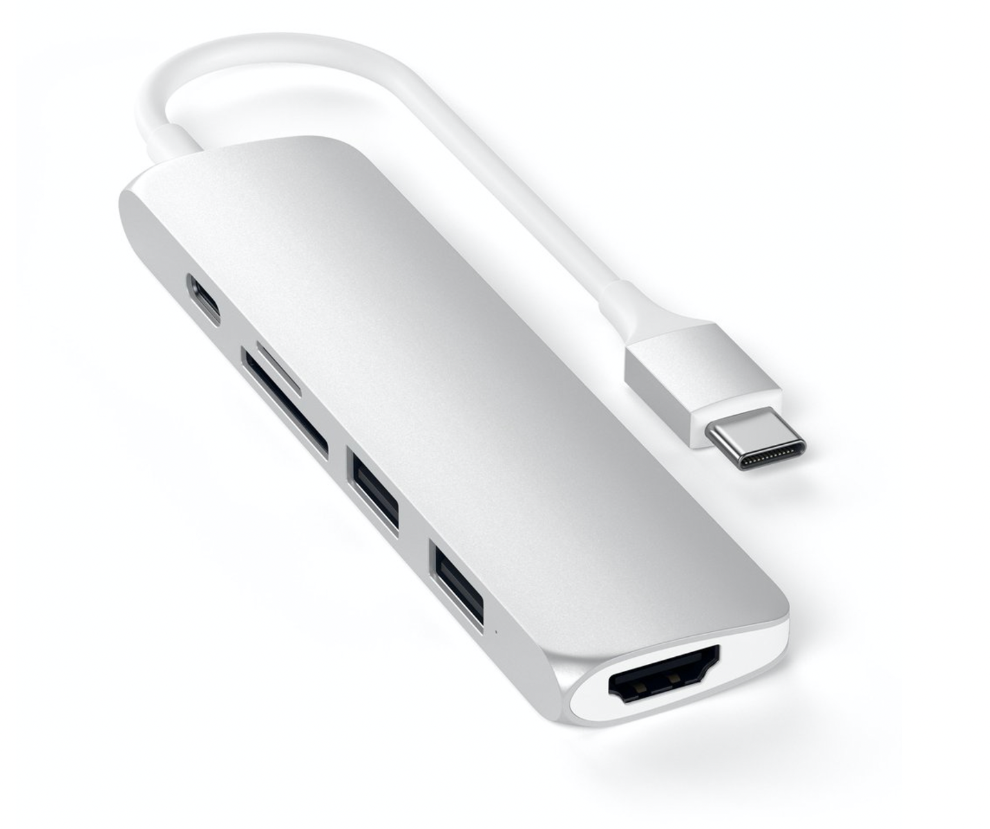 Satechi TYPE-C Slim Multimedia Adapter V2 - Silver