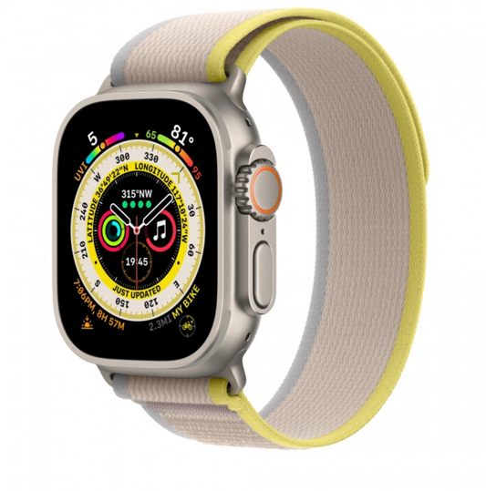 Innocent Trail Fabric Loop remienok pre Apple Watch Ultra 49 mm - Žltá/béžová