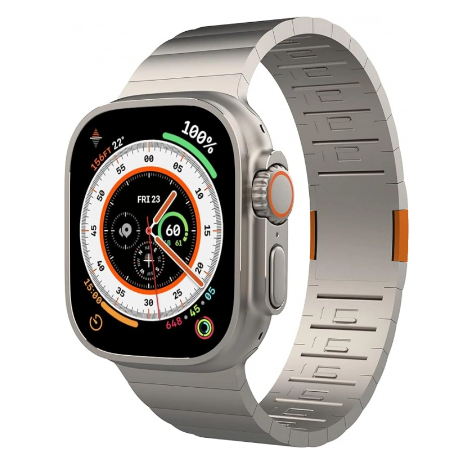 Innocent Titan Pro remienok pre Apple Watch Ultra 49mm - Titan/oranžová