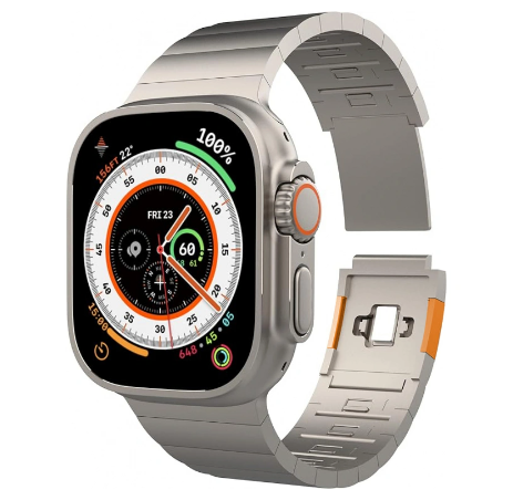 Innocent Titan Pro remienok pre Apple Watch Ultra 49mm - Titan/oranžová