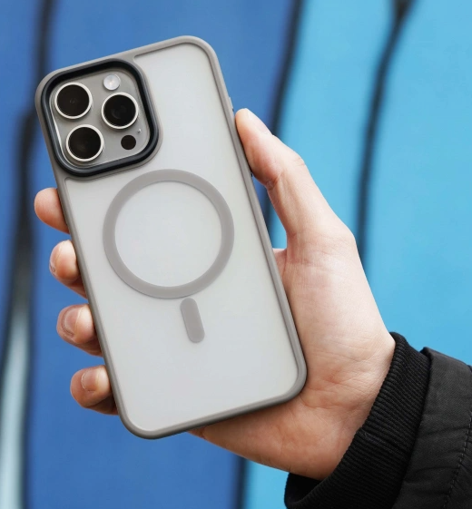 Innocent Dual Armor Pro Magnetické púzdro pre iPhone 15 Pro Max - Sivá