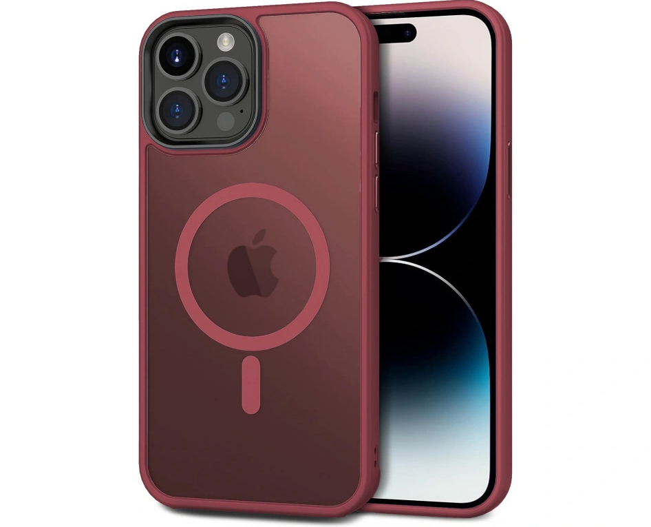 Innocent Dual Armor Pro Magnetické púzdro pre iPhone 15 Pro Max - Tmavočervená