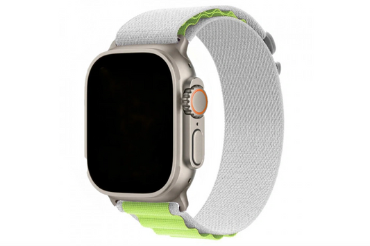 Innocent Alpský látkový remienok pre Apple Watch 44/45/49 mm - Béžová/neónová