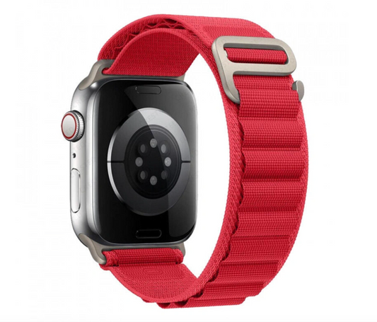 Innocent Alpský látkový remienok pre Apple Watch 44/45/49 mm - Červená