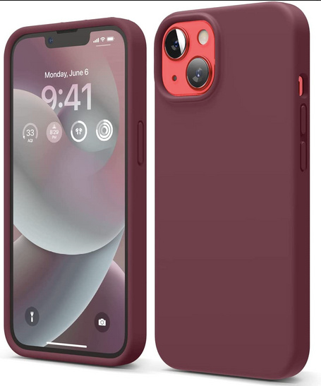 Elago Soft Silicone Case for iPhone 14 Plus Burgundy