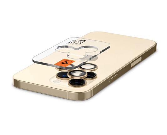 Spigen Glass Ez Fit Optik Pro 2 Pack iPhone 14 Pro/iPhone 14 Pro Max Gold